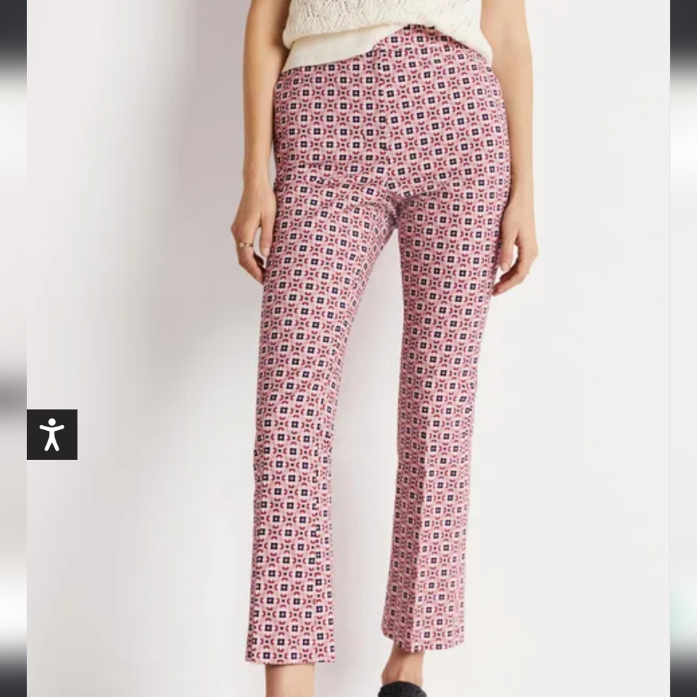 Boden Cropped Flare Trousers